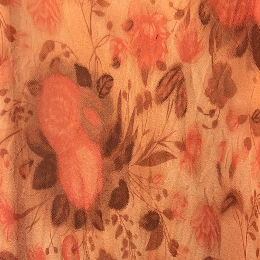 Laundry Peach Silk Chiffon Gown With Noted Flaw - image 7